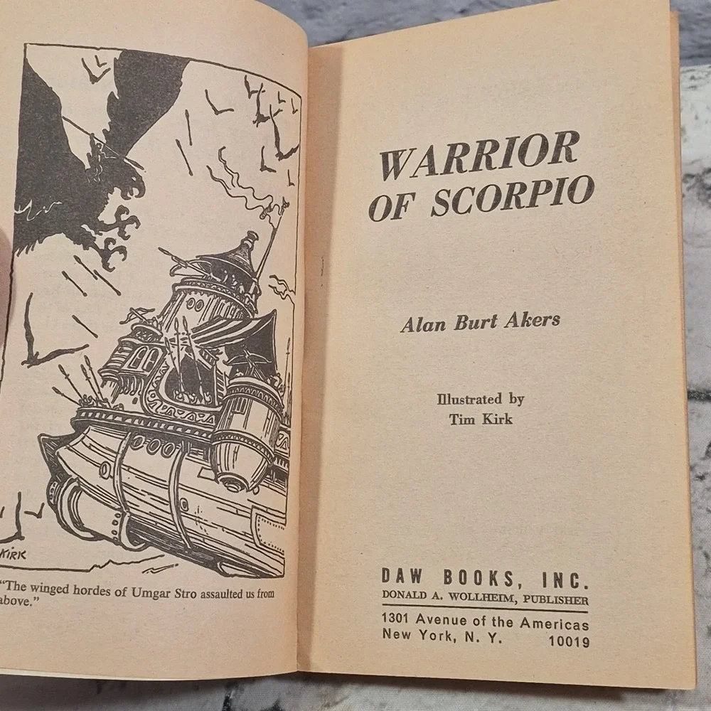 Warrior of Scorpio Dray Prescott 3-Alan Burt Akers-DAW Paperback 1st Print 1973